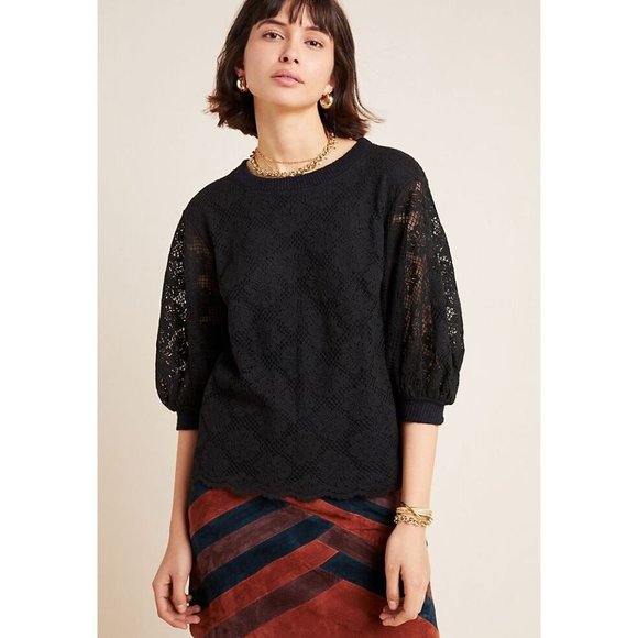Anthropologie | NWT Vivian Lace Top - Picture 2 of 14